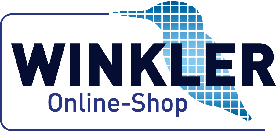 WINKLER Onlineshop – Logo mit blauem Eisvogel