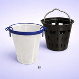 Mesh-Filtereinsatz B1 mit blauem Rand, konisch geformt und freistehend dargestellt