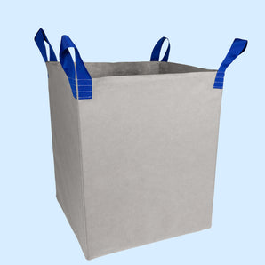 Filtersack Schlammentwässerung Filtersack Schlammentwässerung XXL 1,25 m³ als grauer Sack mit vier blauen Schlaufen