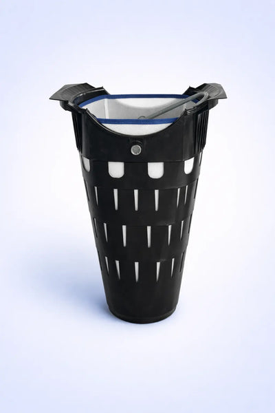 Kegelförmiger Pelletfilter A3 70 µm Filtereimer zur Filtration von Mikroplastik und Kunststoffgranulat in Industrie und Produktion