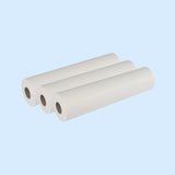 Filtervlies Viskose Rolle Filtervlies Viskose 50g Rolle als drei weiße Rollen mit braunem Innenkern