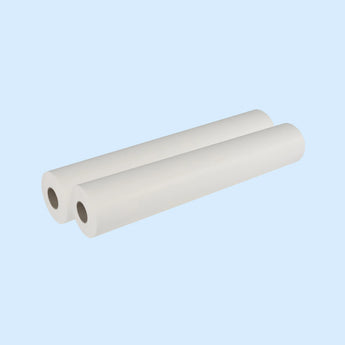 Filtervlies Viskose Rolle Filtervlies Viskose 50g Rolle als zwei weiße Rollen mit braunem Innenkern