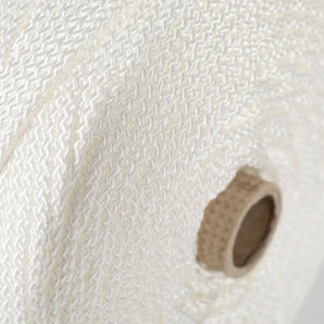 PP Flechtleine Filtersack Reparatur PP Flechtleine Filtersack Reparatur mit weißer Flechtstruktur und Papphülse Detail